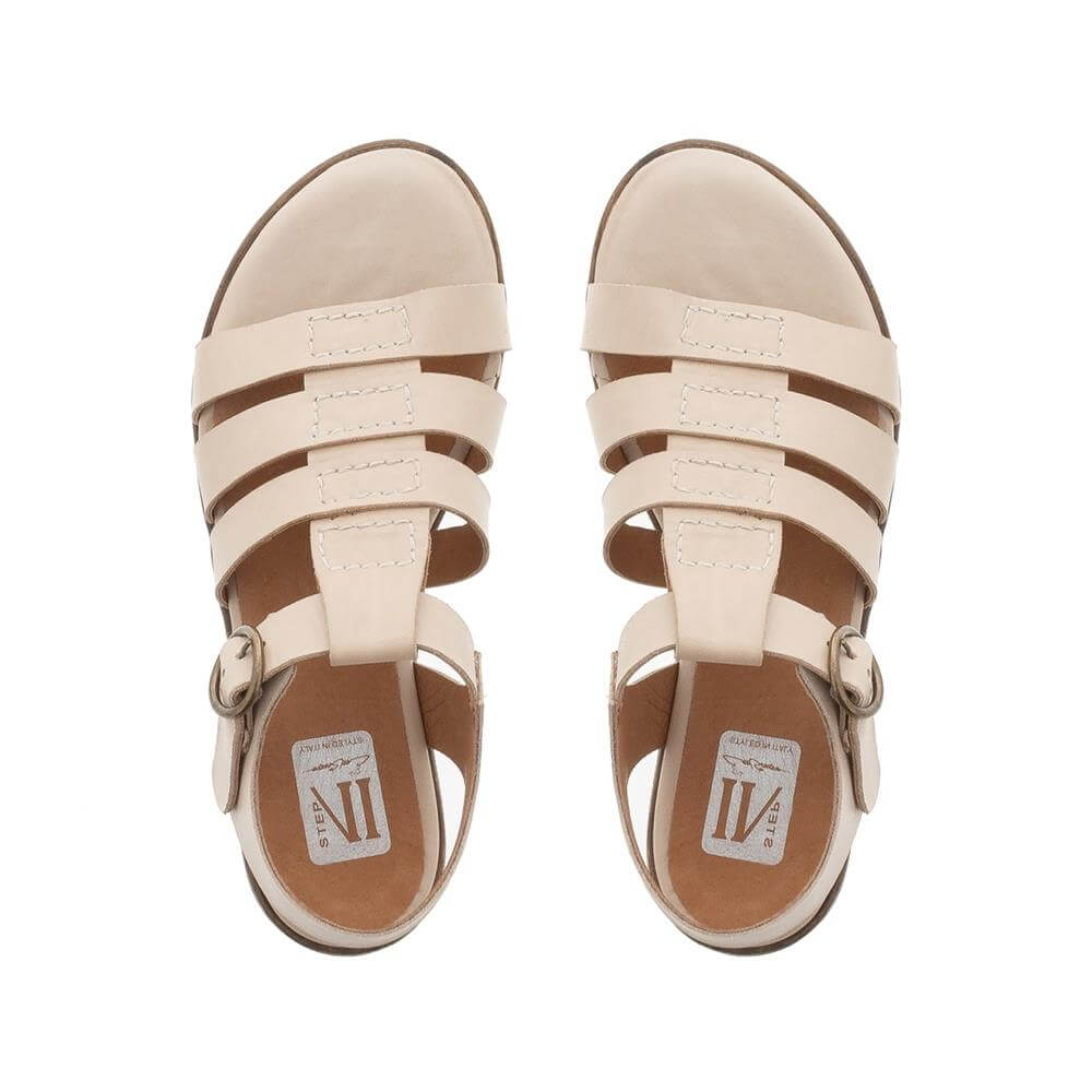 Beige leather sandals hot sale